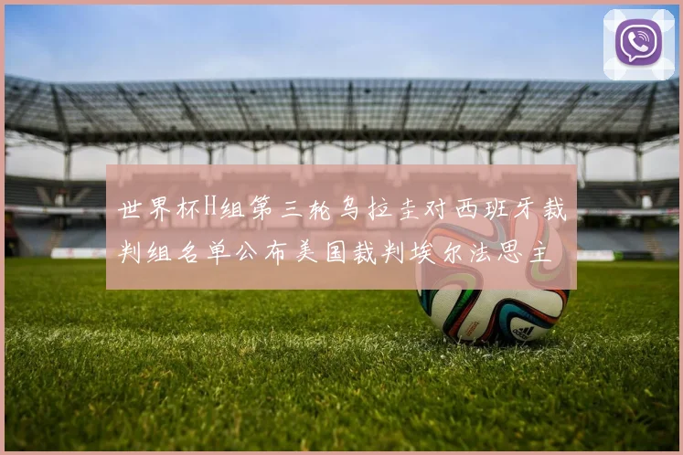 世界杯H组第三轮乌拉圭对西班牙裁判组名单公布美国裁判埃尔法思主裁判